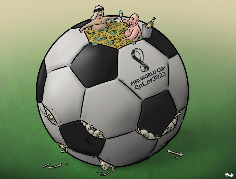 Qatar World Cup Cartoon Movement